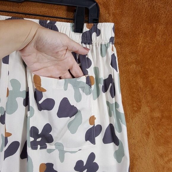 PAIGE Shorts Mens Large Cream Pull On Drawstring Lightweight Abstract SANDA $169 - Picture 7 of 12